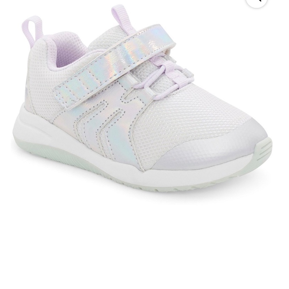 Size 7M ; SR machine washable Light Silver Toddler Girl’s Sneakers New W/tag